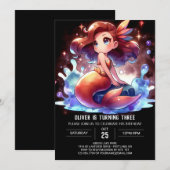 Invitation Anniversaire de Boho Cute Mermaid (Devant / Derrière)