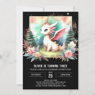 Invitation Anniversaire de Boho Little Dragon