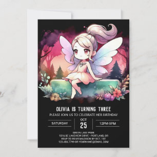 Invitation Anniversaire de Boho Little Fairy