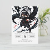 Invitation Anniversaire de Boho Ninja Sword (Debout devant)