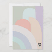 Invitation Anniversaire de Boho Pastel Rainbow (Dos)