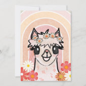 Invitation Anniversaire de Boho Rainbow Alpaca (Devant)