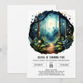 Invitation Anniversaire de bois enchanté de l'arbre personnal (Devant / Derrière)