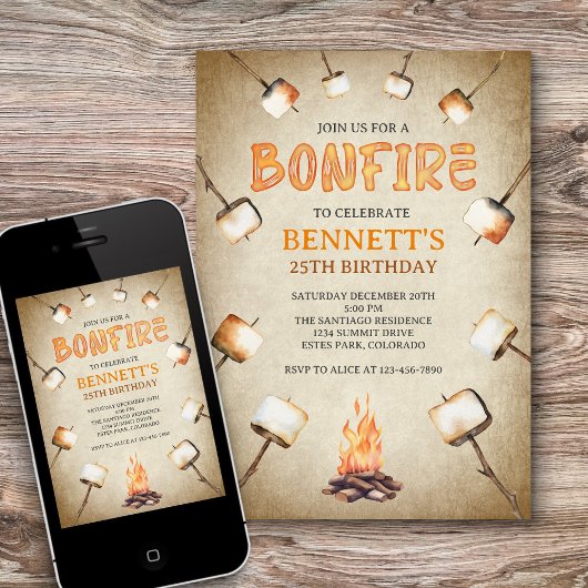 Invitation Anniversaire de Bonfire