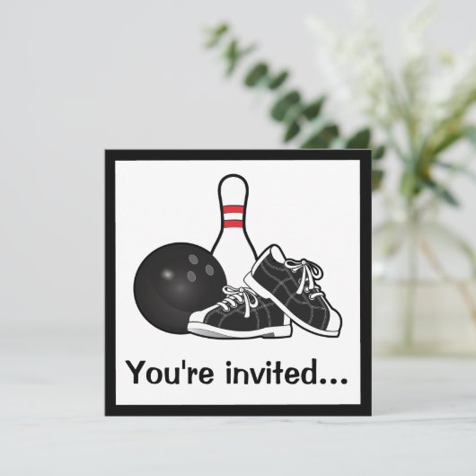 Invitation Anniversaire de Bowling (Debout devant)
