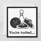 Invitation Anniversaire de Bowling (Devant)