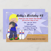 Invitation Anniversaire de Bowling (Devant / Derrière)