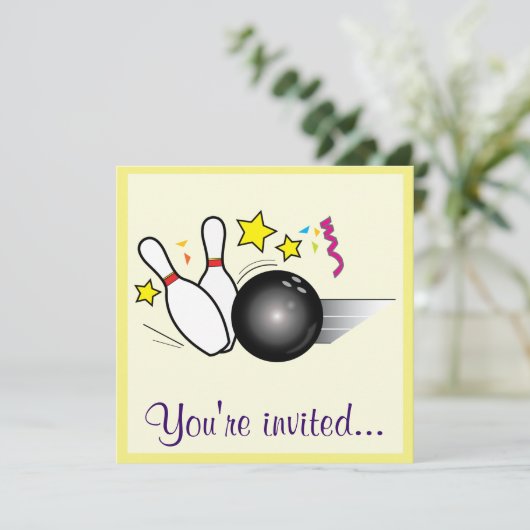 Invitation Anniversaire de Bowling (Debout devant)