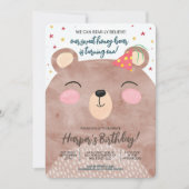Invitation Anniversaire de Brown Honey Bear (Devant)