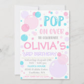 Invitation Anniversaire De Bulle, Pop On Over (Devant)