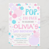 Invitation Anniversaire De Bulle, Pop On Over (Devant / Derrière)