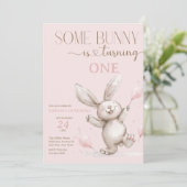 Invitation Anniversaire de Bunny mignon (Debout devant)
