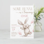 Invitation Anniversaire de Bunny mignon (Debout devant)