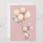 Invitation Anniversaire de Bunny mignon (Dos)