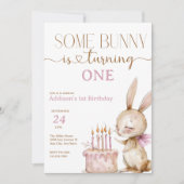 Invitation Anniversaire de Bunny mignon (Devant)