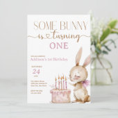 Invitation Anniversaire de Bunny mignon (Debout devant)