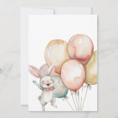 Invitation Anniversaire de Bunny mignon (Dos)