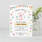 Invitation Anniversaire de Bunny mignon (Debout devant)