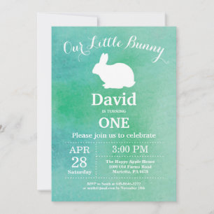 Invitation Anniversaire de Bunny Oeuf de Pâques 1er anniversa