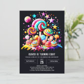 Invitation Anniversaire de Candyland Bliss (Debout devant)