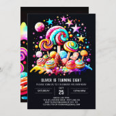 Invitation Anniversaire de Candyland Bliss (Devant / Derrière)