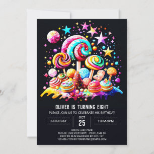 Invitation Anniversaire de Candyland Bliss