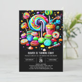 Invitation Anniversaire de Candyland numérique (Debout devant)