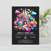 Invitation Anniversaire de Candyland numérique (Debout devant)