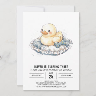 Invitation Anniversaire de Caneton Jaune