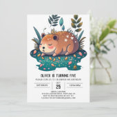 Invitation Anniversaire de Capybara Haven (Debout devant)