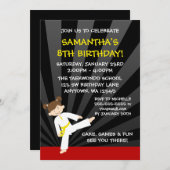 Invitation Anniversaire de ceinture de jaune de karaté du (Devant / Derrière)