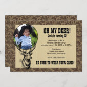 Invitation Anniversaire de chasse (Devant / Derrière)