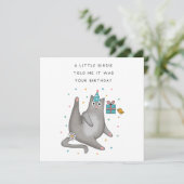 Invitation Anniversaire de chat (Debout devant)