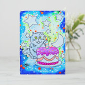 Invitation anniversaire de chat (Debout devant)