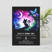 Invitation Anniversaire de chat moderne majestueux  (Debout devant)