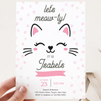Anniversaire de chaton rose