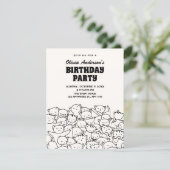 Invitation Anniversaire de chats mignons (Debout devant)