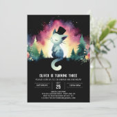Invitation Anniversaire de chats mignons enchantés (Debout devant)
