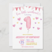 Invitation Anniversaire de chéri qui a un an (Devant)