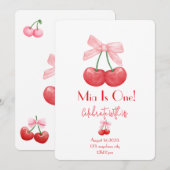 INVITATION ANNIVERSAIRE DE CHERRY (Devant / Derrière)