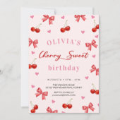 Invitation Anniversaire de Cherry Bow (Devant)