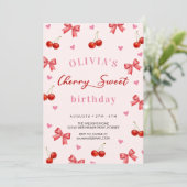 Invitation Anniversaire de Cherry Bow (Debout devant)