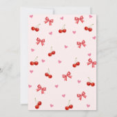 Invitation Anniversaire de Cherry Bow (Dos)