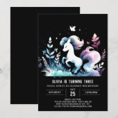 Invitation Anniversaire de Cheval de la Forêt (Devant / Derrière)