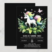 Invitation Anniversaire de Cheval de la Jungle (Devant / Derrière)