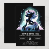 Invitation Anniversaire de Cheval Pastel Fantaisie (Devant / Derrière)
