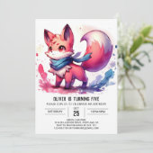 Invitation Anniversaire de Chic Fox (Debout devant)