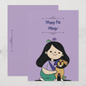 Invitation Anniversaire de chien (Devant / Derrière)