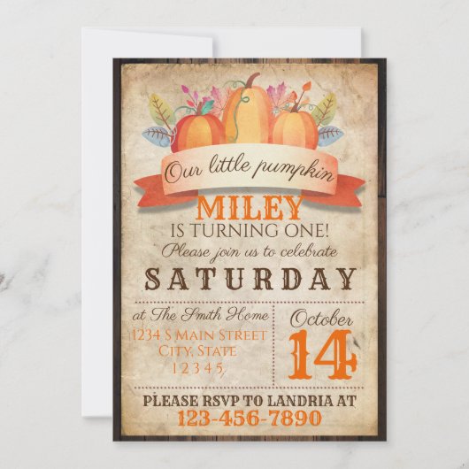 Invitation Anniversaire de chute (Devant)