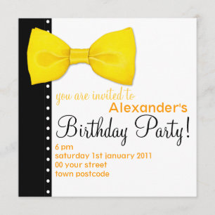 Invitation Anniversaire de citron BowTie